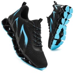 Mens Running Shoes Blade Tennis Walking Casual Sneakers Comfort Fashion Non Slip Work Sport Athletic Trainers Black Blue